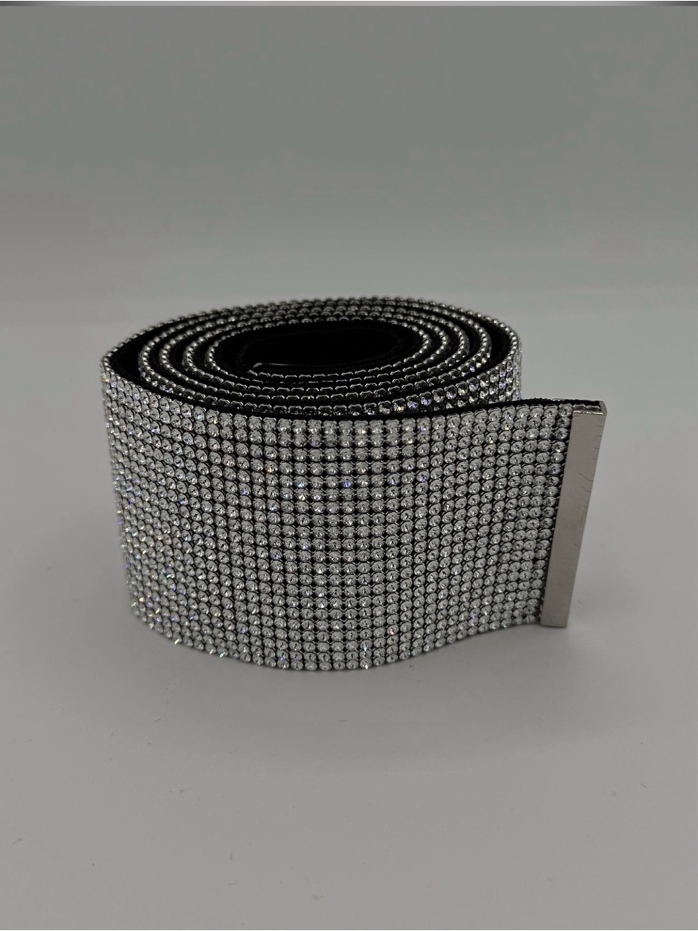 Dolce & Gabbana Silver Crystal-Embellished Men's Belt